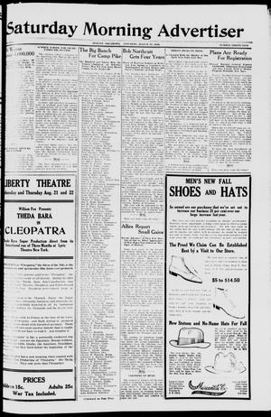 Saturday Morning Advertiser (Durant, Okla.), Vol. 5, No. 39, Ed. 1, Saturday, August 17, 1918