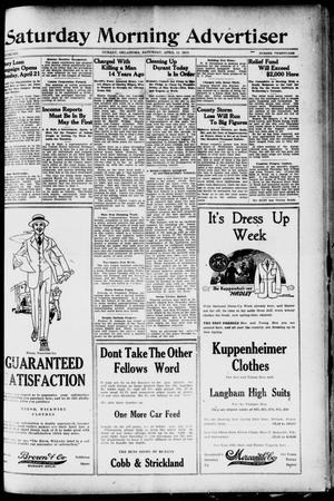 Saturday Morning Advertiser (Durant, Okla.), Vol. 6, No. 21, Ed. 1, Saturday, April 12, 1919