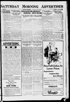 Saturday Morning Advertiser (Durant, Okla.), Vol. 8, No. 24, Ed. 1, Saturday, November 12, 1921