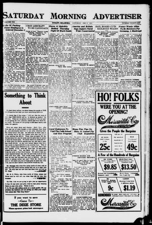 Saturday Morning Advertiser (Durant, Okla.), Vol. 8, No. 26, Ed. 1, Saturday, December 3, 1921