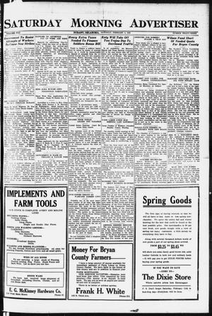 Saturday Morning Advertiser (Durant, Okla.), Vol. 8, No. 33, Ed. 1, Saturday, February 4, 1922