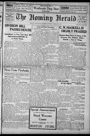 The Hominy Herald (Hominy, Okla.), Vol. 10, No. 14, Ed. 1 Thursday, February 2, 1911