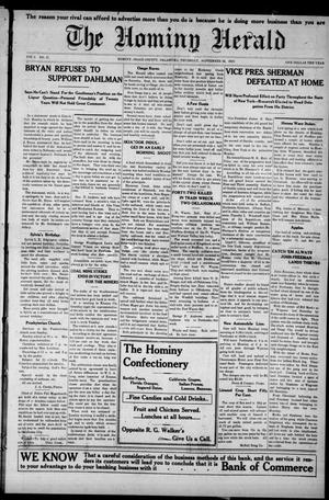 The Hominy Herald (Hominy, Okla.), Vol. 9, No. 47, Ed. 1 Thursday, September 22, 1910