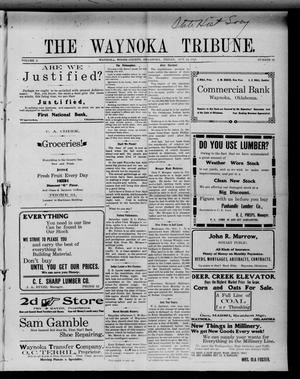 Primary view of object titled 'The Waynoka Tribune. (Waynoka, Okla.), Vol. 2, No. 33, Ed. 1 Friday, October 14, 1910'.