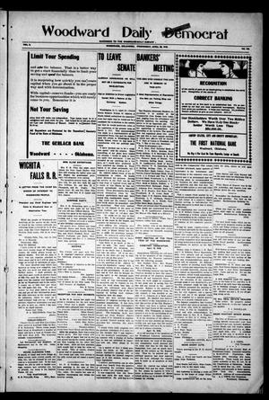 Primary view of object titled 'Woodward Daily Democrat (Woodward, Okla.), Vol. 2, No. 193, Ed. 1 Wednesday, April 20, 1910'.