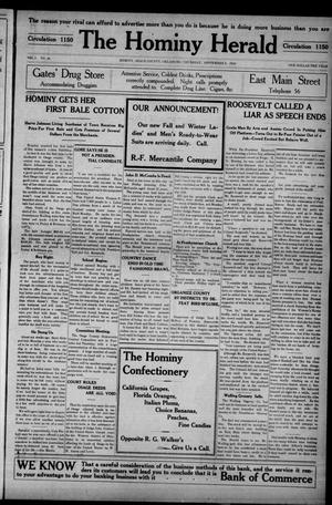 Primary view of object titled 'The Hominy Herald (Hominy, Okla.), Vol. 5, No. 46, Ed. 1 Thursday, September 8, 1910'.