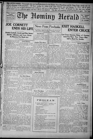The Hominy Herald (Hominy, Okla.), Vol. 10, No. 11, Ed. 1 Thursday, January 12, 1911