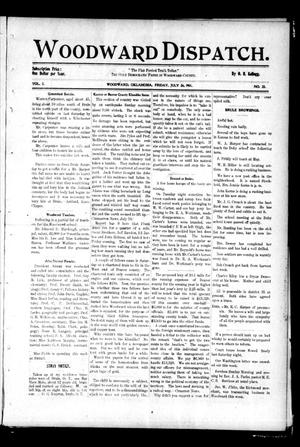 Woodward Dispatch. (Woodward, Okla.), Vol. 2, No. 22, Ed. 1 Friday, July 26, 1901