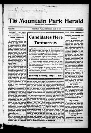 The Mountain Park Herald (Mountain Park, Okla.), Vol. 4, No. 20, Ed. 1 Friday, May 10, 1907