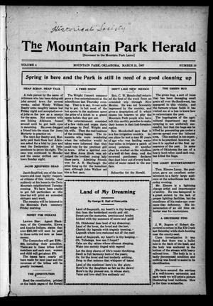 The Mountain Park Herald (Mountain Park, Okla.), Vol. 4, No. 10, Ed. 1 Thursday, March 21, 1907