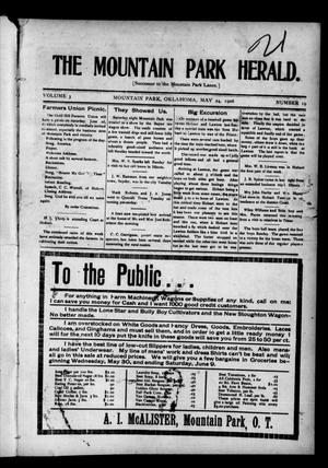 The Mountain Park Herald. (Mountain Park, Okla.), Vol. 3, No. 19, Ed. 1 Thursday, May 24, 1906