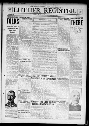 Luther Register. (Luther, Okla.), Vol. 16, No. 5, Ed. 1 Tuesday, August 25, 1914