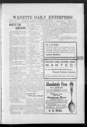 Wanette Daily Enterprise (Wanette, Okla.), Vol. 1, No. 4, Ed. 1 Thursday, August 31, 1911