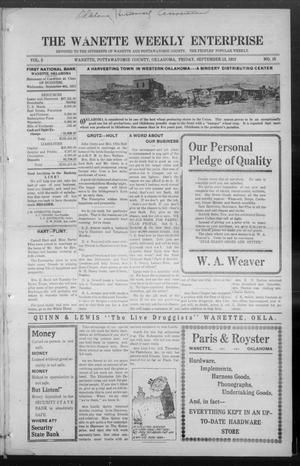 The Wanette Enterprise (Wanette, Okla.), Vol. 2, No. 15, Ed. 1 Friday, September 13, 1912