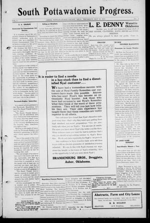 South Pottawatomie Progress. (Asher, Okla.), Vol. 2, No. 9, Ed. 1 Thursday, May 16, 1912