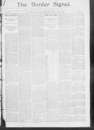 The Border Signal. (Earlboro, Okla. Terr.), Vol. 1, No. 2, Ed. 1 Friday, June 26, 1896