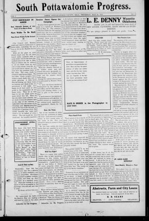 South Pottawatomie Progress. (Asher, Okla.), Vol. 2, No. 10, Ed. 1 Thursday, May 23, 1912