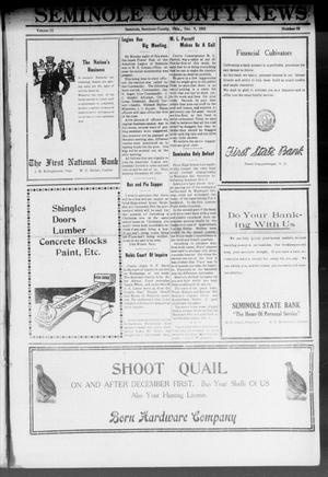 Primary view of object titled 'Seminole County News (Seminole, Okla.), Vol. 15, No. 38, Ed. 1 Thursday, December 8, 1921'.