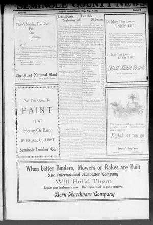 Seminole County News (Seminole, Okla.), Vol. 15, No. 23, Ed. 1 Thursday, August 25, 1921