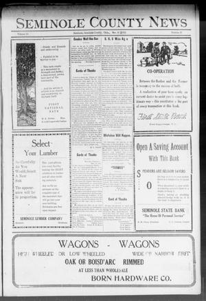 Seminole County News (Seminole, Okla.), Vol. 16, No. 35, Ed. 1 Thursday, November 16, 1922