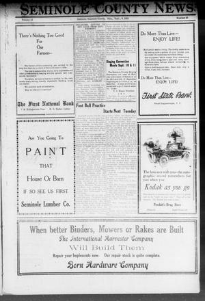 Seminole County News (Seminole, Okla.), Vol. 15, No. 25, Ed. 1 Thursday, September 8, 1921