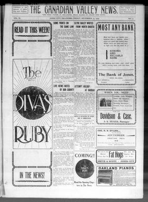 The Canadian Valley News. (Jones City, Okla.), Vol. 9, No. 27, Ed. 1 Friday, November 19, 1909
