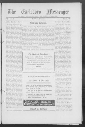 The Earlsboro Messenger (Earlsboro, Okla.), Vol. 1, No. 3, Ed. 1 Thursday, July 4, 1912
