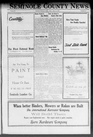 Seminole County News (Seminole, Okla.), Vol. 15, No. 21, Ed. 1 Thursday, August 11, 1921