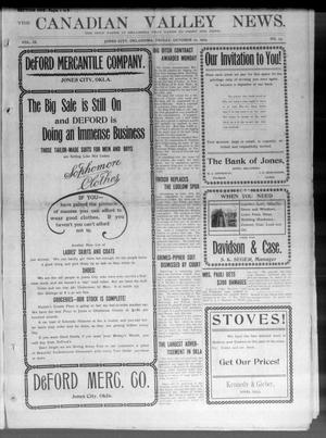 The Canadian Valley News. (Jones City, Okla.), Vol. 9, No. 23, Ed. 1 Friday, October 22, 1909