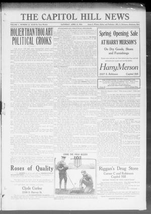 Primary view of object titled 'The Capitol Hill News (Oklahoma City, Okla.), Vol. 1, No. 12, Ed. 1 Saturday, April 8, 1916'.