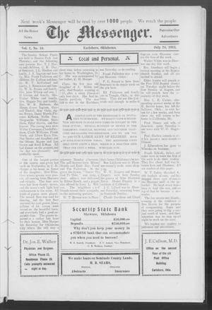 The Messenger. (Earlsboro, Okla.), Vol. 2, No. 10, Ed. 1 Thursday, July 24, 1913
