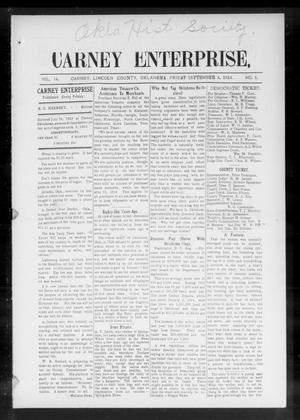 Carney Enterprise. (Carney, Okla.), Vol. 14, No. 5, Ed. 1 Friday, September 4, 1914