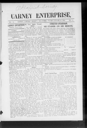 Carney Enterprise. (Carney, Okla.), Vol. 14, No. 11, Ed. 1 Friday, October 16, 1914