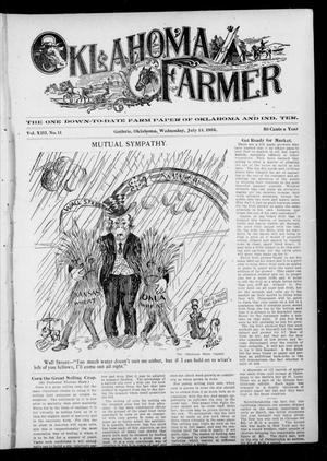Primary view of object titled 'Oklahoma Farmer (Guthrie, Okla.), Vol. 13, No. 11, Ed. 1 Wednesday, July 13, 1904'.