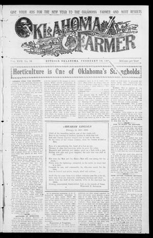 Oklahoma Farmer (Guthrie, Okla.), Vol. 17, No. 38, Ed. 1 Wednesday, February 10, 1909