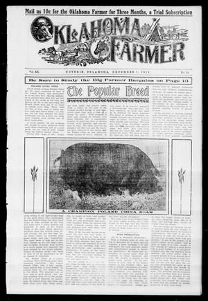 Oklahoma Farmer (Guthrie, Okla.), Vol. 20, No. 18, Ed. 1 Thursday, December 1, 1910