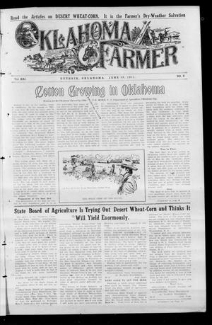 Primary view of object titled 'Oklahoma Farmer (Guthrie, Okla.), Vol. 21, No. 6, Ed. 1 Thursday, June 15, 1911'.