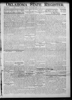 Primary view of object titled 'Oklahoma State Register. (Guthrie, Okla.), Vol. 20, No. 3, Ed. 1 Thursday, April 27, 1911'.