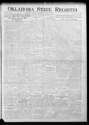 Oklahoma State Register. (Guthrie, Okla.), Vol. 20, No. 19, Ed. 1 Thursday, August 17, 1911