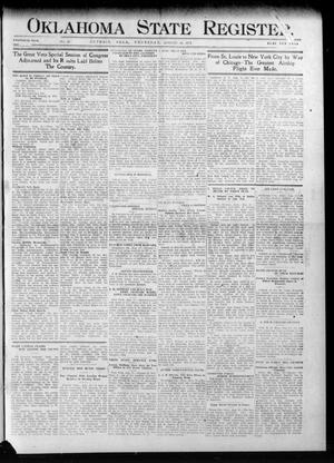 Oklahoma State Register. (Guthrie, Okla.), Vol. 20, No. 20, Ed. 1 Thursday, August 24, 1911