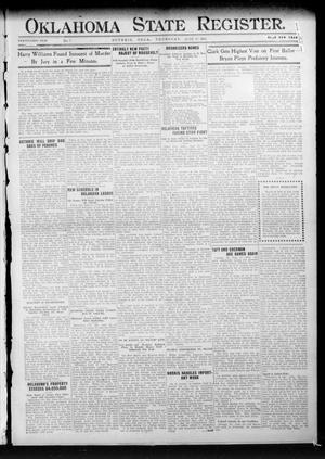 Primary view of object titled 'Oklahoma State Register. (Guthrie, Okla.), Vol. 21, No. 7, Ed. 1 Thursday, June 27, 1912'.