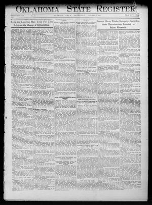 Primary view of object titled 'Oklahoma State Register. (Guthrie, Okla.), Vol. 21, No. 21, Ed. 1 Thursday, October 3, 1912'.