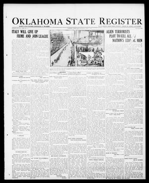 Primary view of object titled 'Oklahoma State Register (Guthrie, Okla.), Vol. 28, No. 53, Ed. 1 Thursday, May 1, 1919'.