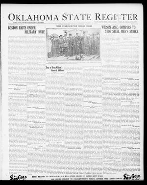 Oklahoma State Register (Guthrie, Okla.), Vol. 29, No. 20, Ed. 1 Thursday, September 11, 1919