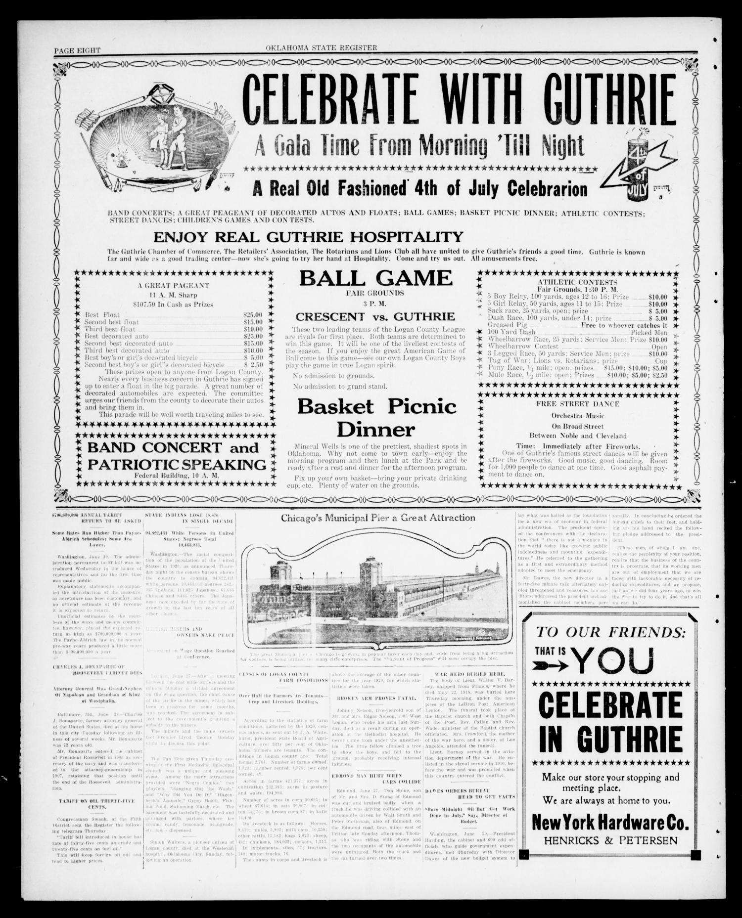 Oklahoma State Register (Guthrie, Okla.), Vol. 30, No. 9, Ed. 1 Thursday, June 30, 1921
                                                
                                                    [Sequence #]: 8 of 8
                                                