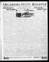 Thumbnail image of item number 1 in: 'Oklahoma State Register (Guthrie, Okla.), Vol. 30, No. 22, Ed. 1 Thursday, September 29, 1921'.
