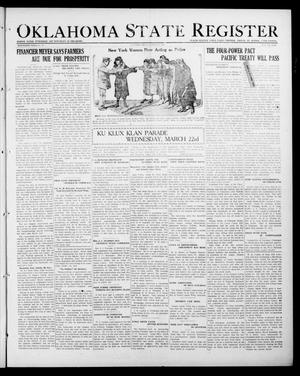 Oklahoma State Register (Guthrie, Okla.), Vol. 30, No. 40, Ed. 1 Thursday, March 16, 1922