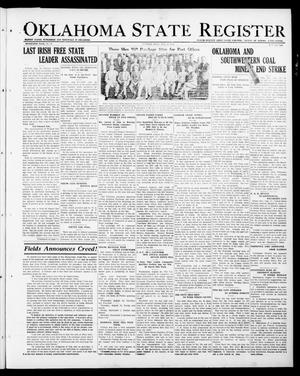 Oklahoma State Register (Guthrie, Okla.), Vol. 30, No. 16, Ed. 1 Thursday, August 24, 1922