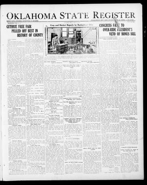 Oklahoma State Register (Guthrie, Okla.), Vol. 30, No. 20, Ed. 1 Thursday, September 21, 1922