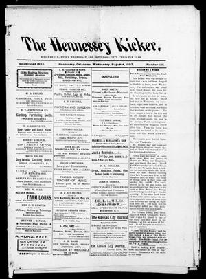 Primary view of object titled 'The Hennessey Kicker. (Hennessey, Okla.), Vol. 3, No. 120, Ed. 1 Wednesday, August 4, 1897'.